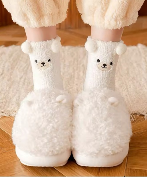Port / ポート 】 もこもこ くまちゃん ルーム ソックス / 靴下