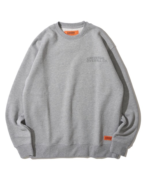 UNIVERSAL OVERALL（ユニバーサルオーバーオール）の「【UNIVERSAL OVERALL】T/C SWEAT REFLECTOR PRINT / リフレクタープリント裏起毛スウェットプルオーバー（スウェット・メンズ・ブルー/オレンジ/グレー/ホワイト/ブラック・MEDIUM/LARGE/X-LARGE）」の10枚目の写真