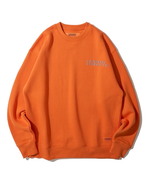 UNIVERSAL OVERALL（ユニバーサルオーバーオール）の「【UNIVERSAL OVERALL】T/C SWEAT REFLECTOR PRINT / リフレクタープリント裏起毛スウェットプルオーバー（スウェット・メンズ・ブルー/オレンジ/グレー/ホワイト/ブラック・MEDIUM/LARGE/X-LARGE）」の14枚目の写真