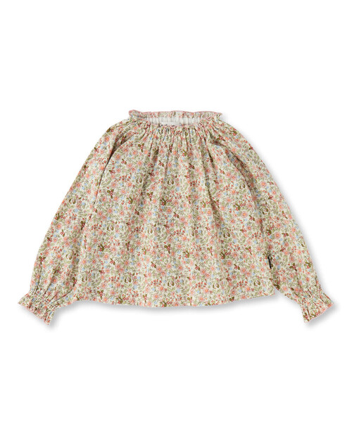 Noeil aime BeBe(ノイユエイムベベ)の「花柄スモックブラウス(90~130cm)(シャツ/ブラウス・キッズ・ピンク系/グリーン系・90cm/100cm/110cm/120cm/130cm)」の10枚目の写真