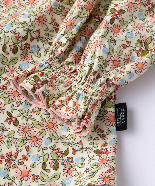 Noeil aime BeBe(ノイユエイムベベ)の「花柄スモックブラウス(90~130cm)(シャツ/ブラウス・キッズ・ピンク系/グリーン系・90cm/100cm/110cm/120cm/130cm)」の14枚目の写真