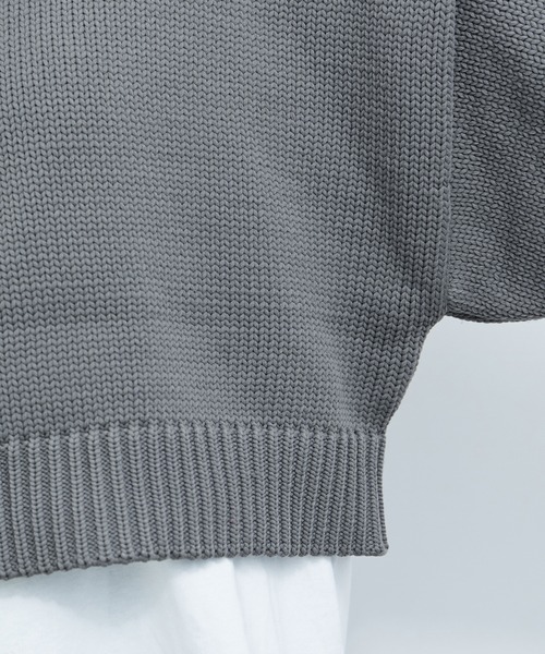 le cercle ADAM ET ROPE'（ルセルクルアダムエロペ）の「ハーフZIPニットプルオーバー（ニット/セーター・レディース・グレー/レッド系その他2/ブラック/ホワイト・FREE）」の15枚目の写真