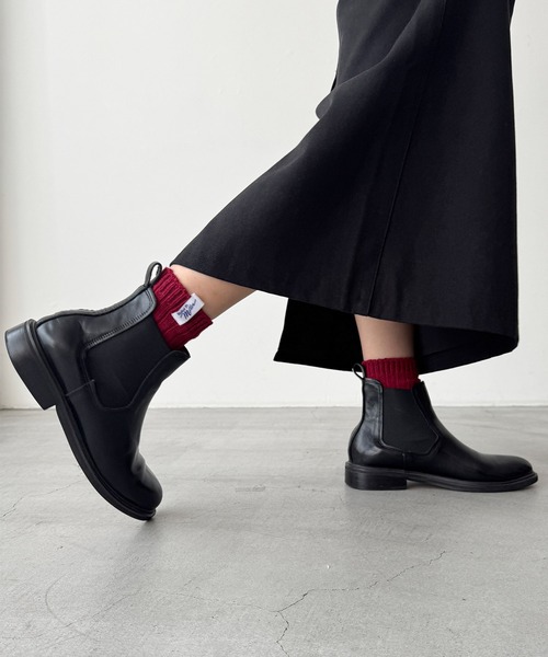 CANAL JEAN（キャナルジーン）の「El mar　レザーサイドゴアショートブーツ（ブーツ・レディース・ブラック・24/23.5/24.5/25）」の7枚目の写真