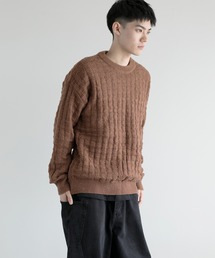 aimoha men Cozy Grid Knit Sweater