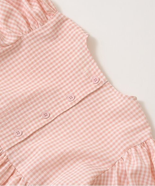 Lycee mine（リセマイン）の「ボリュームたっぷりペプラムブラウス（シャツ/ブラウス・キッズ・ブラウン系/ブラック/サーモンピンク/モスグリーン・100cm/110cm/120cm/130cm/140cm/150cm）」の9枚目の写真