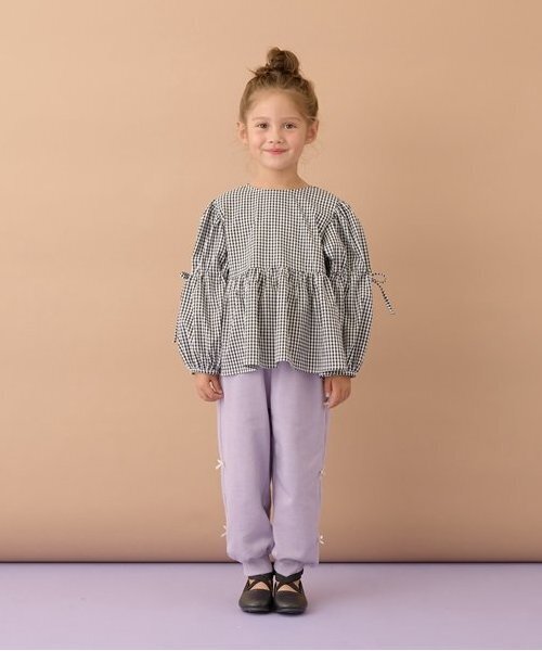 Lycee mine（リセマイン）の「ボリュームたっぷりペプラムブラウス（シャツ/ブラウス・キッズ・ブラウン系/ブラック/サーモンピンク/モスグリーン・100cm/110cm/120cm/130cm/140cm/150cm）」の18枚目の写真