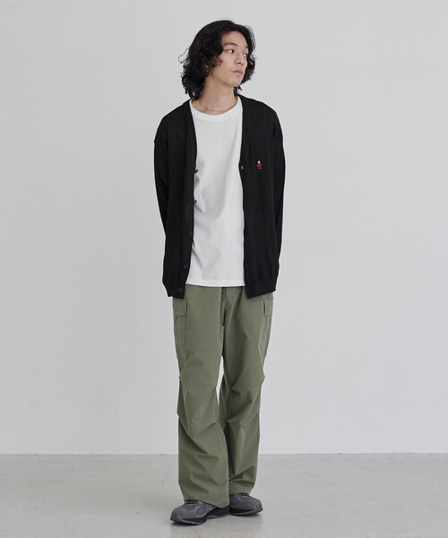 coen（コーエン）の「ワンポイントベア刺繍ニットカーディガン（カーディガン/ボレロ・メンズ・ブラック/グレー・S/M/L/XL）」の8枚目の写真