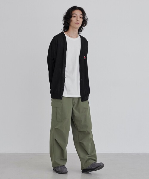 coen（コーエン）の「ワンポイントベア刺繍ニットカーディガン（カーディガン/ボレロ・メンズ・ブラック/グレー・S/M/L/XL）」の10枚目の写真