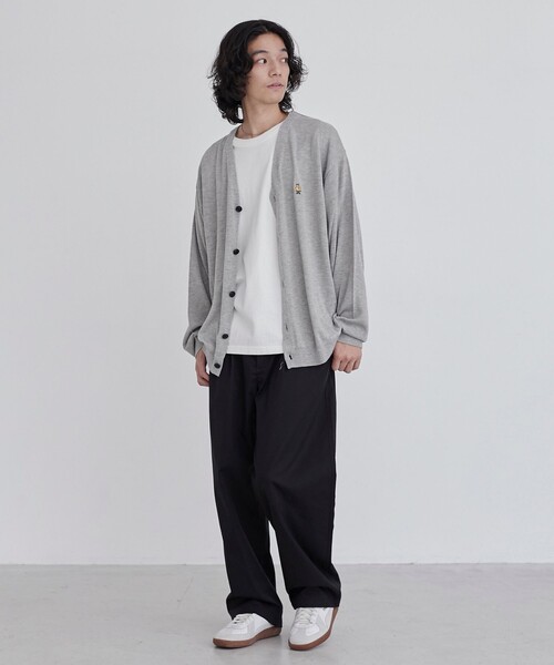 coen（コーエン）の「ワンポイントベア刺繍ニットカーディガン（カーディガン/ボレロ・メンズ・ブラック/グレー・S/M/L/XL）」の15枚目の写真