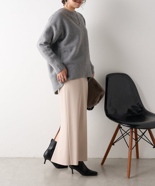 Jena espace merveilleux(ジェナ エスパスメルヴェイユ)の「バックテープラメニット(ニット/セーター・レディース・グレー/ベージュ/パープル・FREE)」の13枚目の写真