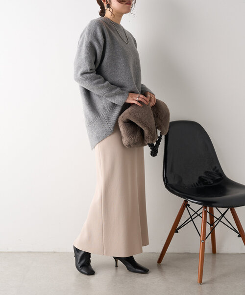 Jena espace merveilleux(ジェナ エスパスメルヴェイユ)の「バックテープラメニット(ニット/セーター・レディース・グレー/ベージュ/パープル・FREE)」の15枚目の写真