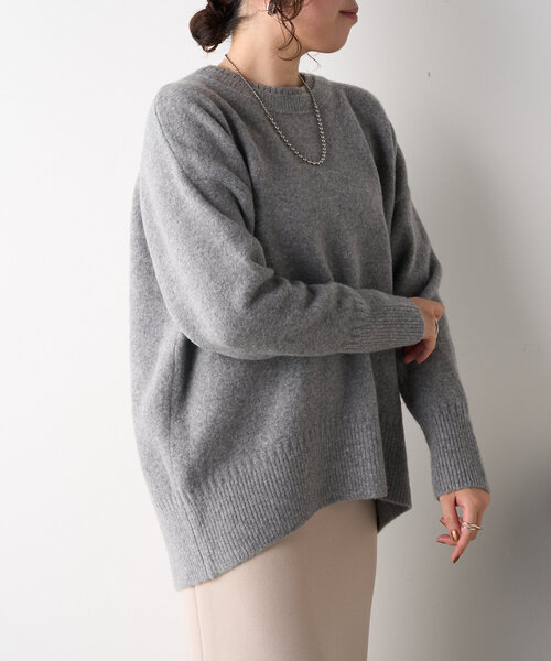 Jena espace merveilleux(ジェナ エスパスメルヴェイユ)の「バックテープラメニット(ニット/セーター・レディース・グレー/ベージュ/パープル・FREE)」の17枚目の写真