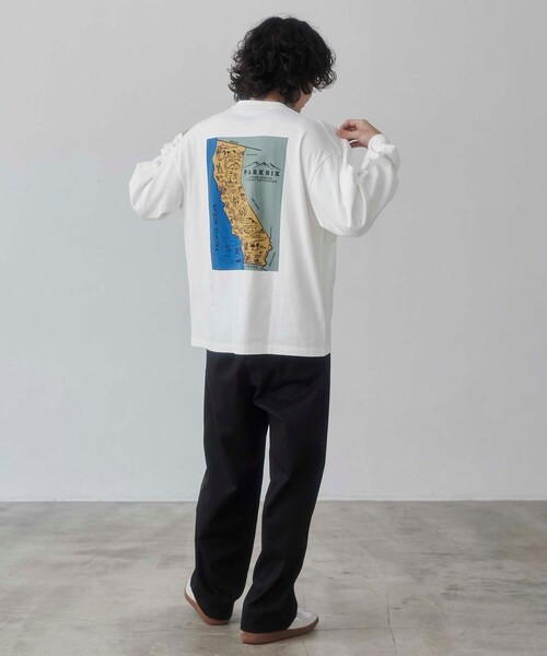 coen(コーエン)の「<Parknik>グラフィックロングTシャツ(Tシャツ/カットソー・メンズ・ホワイト/ブラック/ダークグリーン・M/L/XL)」の4枚目の写真