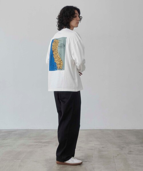 coen(コーエン)の「<Parknik>グラフィックロングTシャツ(Tシャツ/カットソー・メンズ・ホワイト/ブラック/ダークグリーン・M/L/XL)」の6枚目の写真