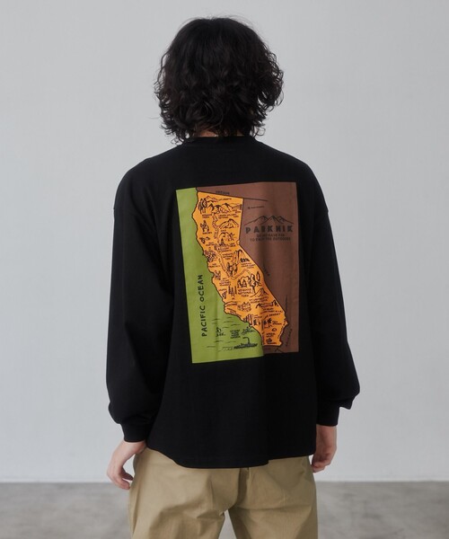 coen(コーエン)の「<Parknik>グラフィックロングTシャツ(Tシャツ/カットソー・メンズ・ホワイト/ブラック/ダークグリーン・M/L/XL)」の10枚目の写真