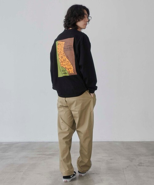 coen(コーエン)の「<Parknik>グラフィックロングTシャツ(Tシャツ/カットソー・メンズ・ホワイト/ブラック/ダークグリーン・M/L/XL)」の11枚目の写真