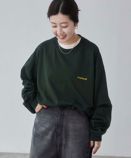 coen(コーエン)の「<Parknik>グラフィックロングTシャツ(Tシャツ/カットソー・メンズ・ホワイト/ブラック/ダークグリーン・M/L/XL)」の15枚目の写真