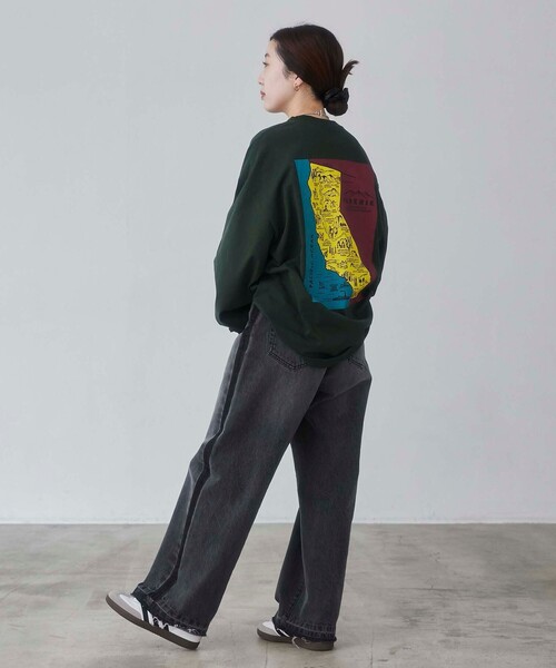 coen(コーエン)の「<Parknik>グラフィックロングTシャツ(Tシャツ/カットソー・メンズ・ホワイト/ブラック/ダークグリーン・M/L/XL)」の18枚目の写真