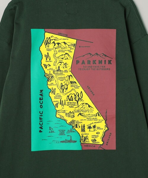 coen(コーエン)の「<Parknik>グラフィックロングTシャツ(Tシャツ/カットソー・メンズ・ホワイト/ブラック/ダークグリーン・M/L/XL)」の21枚目の写真