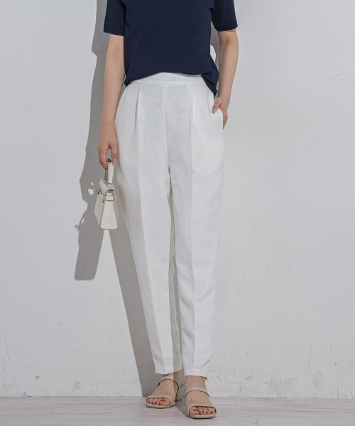 【セール】【セットアップ対応】ドットプリントテーパードパンツ（スラックス）｜VICKY（ビッキー） 6,237円