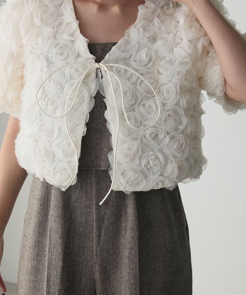 BONLECILL noir】フラワーチュールボレロ（カーディガン/ボレロ