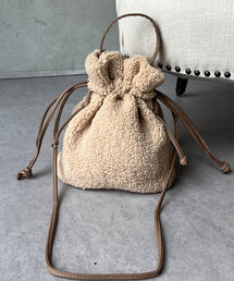 Chez toi | ボア巾着BAG(ショルダーバッグ)