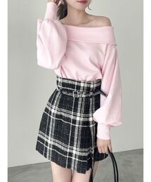 dazzlin | デコルテオープンスウェットトップス(スウェット)