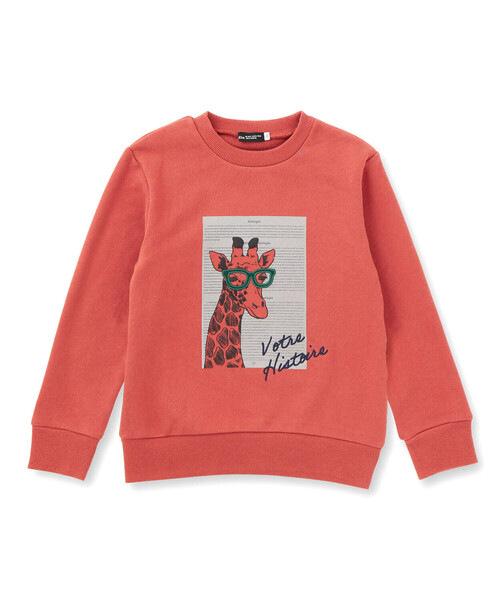 【セール】学生風アニマルプリントトレーナー(80~140cm)（スウェット）｜BeBe（ベベ） 5,720円