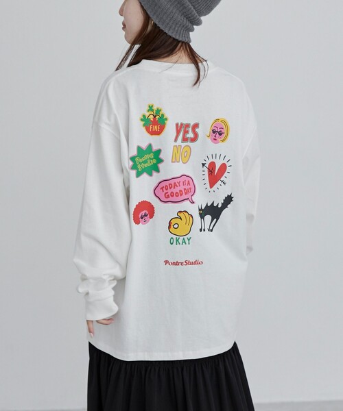 coen（コーエン）の「The gift shop（ザ・ギフト・ショップ）プリントロングスリーブTシャツ（Tシャツ/カットソー・メンズ・その他4/ブラック/その他6/その他1/その他2/その他3/その他5/ホワイト・S/M/L/XL）」の9枚目の写真