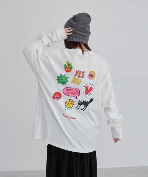 coen（コーエン）の「The gift shop（ザ・ギフト・ショップ）プリントロングスリーブTシャツ（Tシャツ/カットソー・メンズ・その他4/ブラック/その他6/その他1/その他2/その他3/その他5/ホワイト・S/M/L/XL）」の13枚目の写真