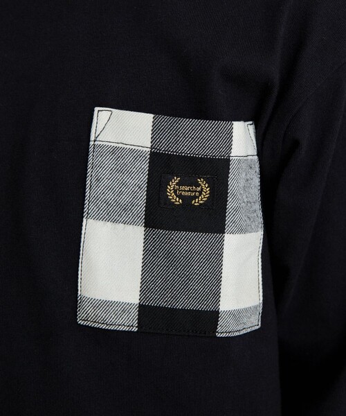 BRANSHES(ブランシェス)の「【おそろい】チェック柄切替長袖Tシャツ(Tシャツ/カットソー・キッズ・ブラウン/ブラック・90/100/110/140/130/150/120/80)」の12枚目の写真