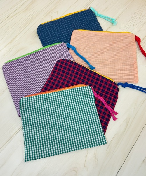 セール】チェック柄カラーポーチ（ポーチ）｜DiamondHearts