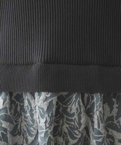 OPAQUE.CLIP（オペークドットクリップ）の「◆ニット×ジャカードドッキングワンピース【洗濯機洗い可】（ワンピース・レディース・ブラック/ブルー系9/ピンク系その他/ベージュ系4・38/40/42）」の16枚目の写真