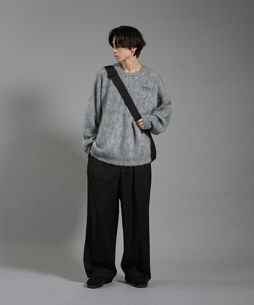 kutir(クティール)の「NYLON BIG SHOULDER BACK/ナイロンビックショルダーバッグ(ショルダーバッグ・メンズ・ブラック/チャコールグレー・FREE)」の7枚目の写真
