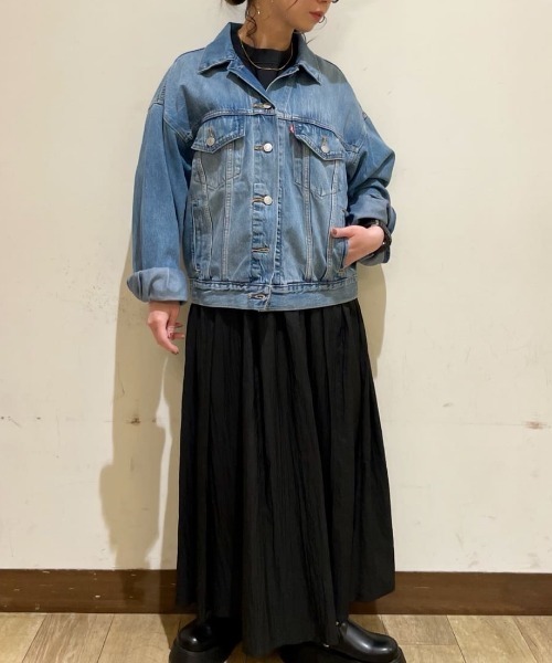 Levi's（リーバイス）の「【Levi's】90sトラッカージャケット（デニムジャケット・レディース・ダークインディゴブルー・M/S）」の14枚目の写真