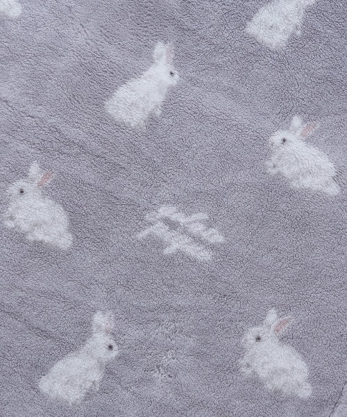 【Sleep】ラビット柄 プリント毛布 Sleep】ラビット柄 プリント毛布