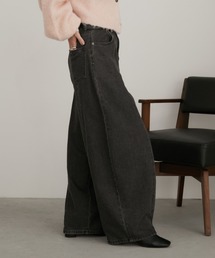 Aunt Marie's | 【S,M,Lサイズ展開】バレルレッグワイドデニムパンツ/美シルエット/オールシーズン着用可能(デニムパンツ)