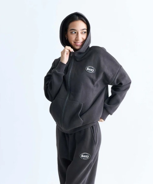 ROXY（ロキシー）の「JIVY HOODIE/ロキシージップアップパーカー（スウェット・レディース・ブラック/ブルー/グレー・SMALL/MEDIUM/LARGE/X-LARGE）」の2枚目の写真