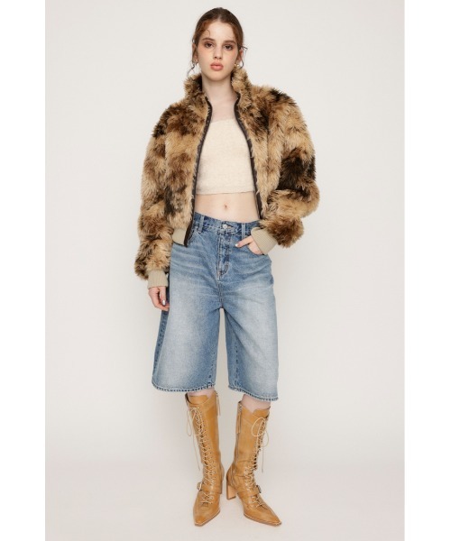 SLY（スライ）の「SHAGGY BRA TOP シャギー ブラ トップ / セットアップ可（キャミソール・レディース・ピンク/ブラック/アイボリー/グレー・FREE）」の9枚目の写真