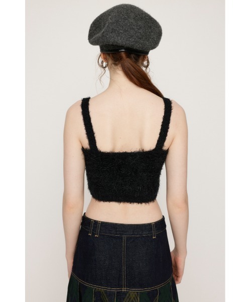 SLY（スライ）の「SHAGGY BRA TOP シャギー ブラ トップ / セットアップ可（キャミソール・レディース・ピンク/ブラック/アイボリー/グレー・FREE）」の17枚目の写真