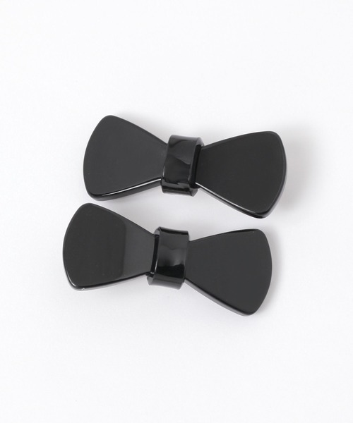 niko and...（ニコアンド）の「リボンSETクリップ（バレッタ/ヘアクリップ・レディース・ブラック/アイボリー・0）」の6枚目の写真