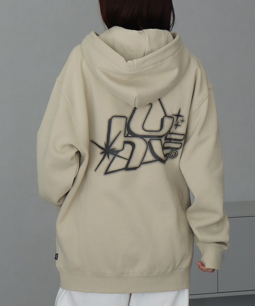 HUF(ハフ)の「【HUF/ハフ】GLOW P/O HOODIE / グロープルオーバーフーディー(パーカー・メンズ・ブラック/グレー・S/M/L/XL)」の5枚目の写真