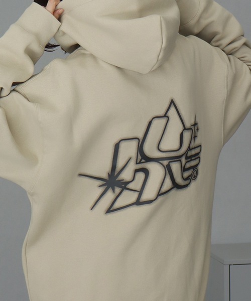 HUF(ハフ)の「【HUF/ハフ】GLOW P/O HOODIE / グロープルオーバーフーディー(パーカー・メンズ・ブラック/グレー・S/M/L/XL)」の6枚目の写真