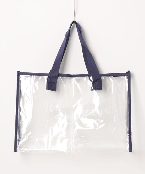 Pochi Pouch(ポチポーチ)の「Pochi Pouch/【大容量/PVC】 ビーチ プール バッグ(トートバッグ・レディース・アイボリー/ブラック/ネイビー・FREE)」の2枚目の写真