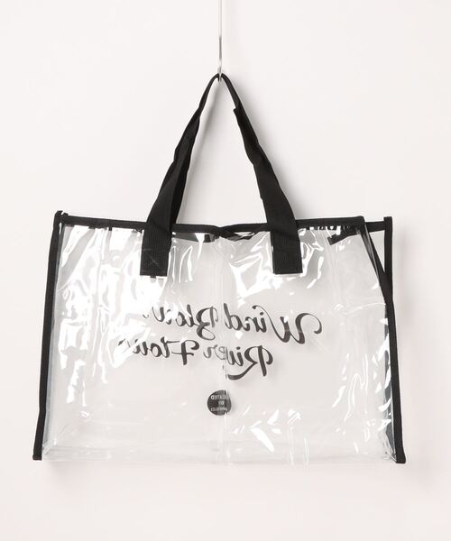 Pochi Pouch(ポチポーチ)の「Pochi Pouch/【大容量/PVC】 ビーチ プール バッグ(トートバッグ・レディース・アイボリー/ブラック/ネイビー・FREE)」の4枚目の写真