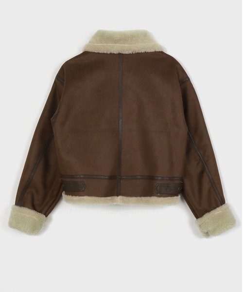 BLACKUP（ブラックアップ）の「[MADE] ラメススエードムートンジャケット（ムートンコート・レディース・ブラウン・ONESIZE）」の14枚目の写真
