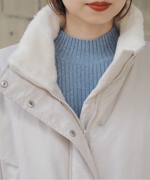 tiptop（ティップトップ）の「中綿ファー使いマルチwayブルゾン（ブルゾン・レディース・アイボリー/ブラック/チャコールグレー・FREE）」の4枚目の写真