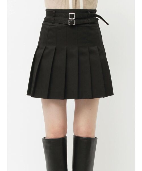 セール】ダブルベルトミニスカート（スカート）｜dazzlin