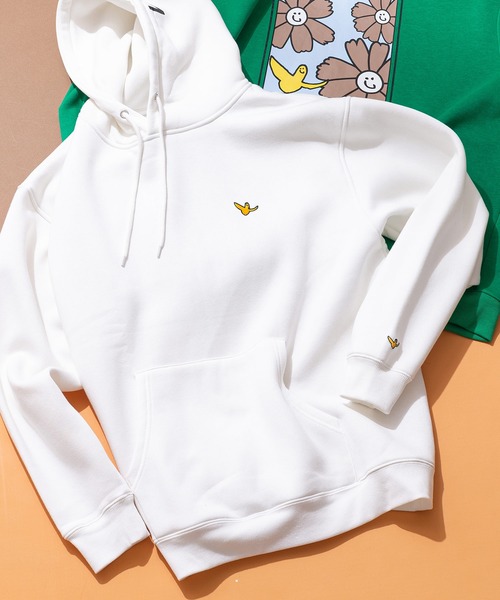 (What it isNt)ART BY MARKGONZALES(ワットイットイズント)の「【(What it isNt)ART BY MARKGONZALES / (ワットイットイズント) アートバイマークゴンザレス】リラックスフィット バックプリント 裏起毛フーディー プルオーバーパーカー ユニセックス(パーカー・メンズ・ブルー/グリーン/ピンク/ホワイト・X-LARGE/LARGE/MEDIUM)」の2枚目の写真