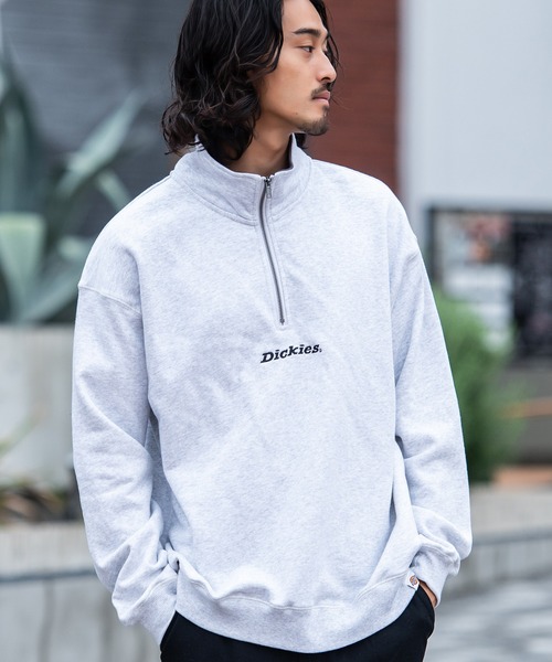 Dickies(ディッキーズ)の「『Dickies/ディッキーズ』裏起毛ハーフZIP 長袖PO(スウェット・メンズ・チャコールグレー/アッシュグレー/ブラック・LL/M/L)」の5枚目の写真